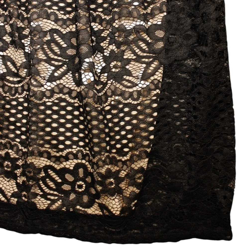 Metrowear Black Eyelet Gothic Fairy Renaissance A-Line Knee Length Skirt Size S‎